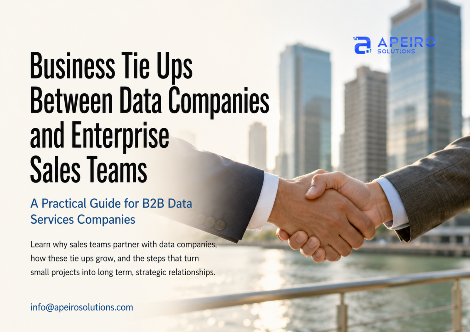 Business Tie Ups Between Data Companies and Enterprise Sales Teams