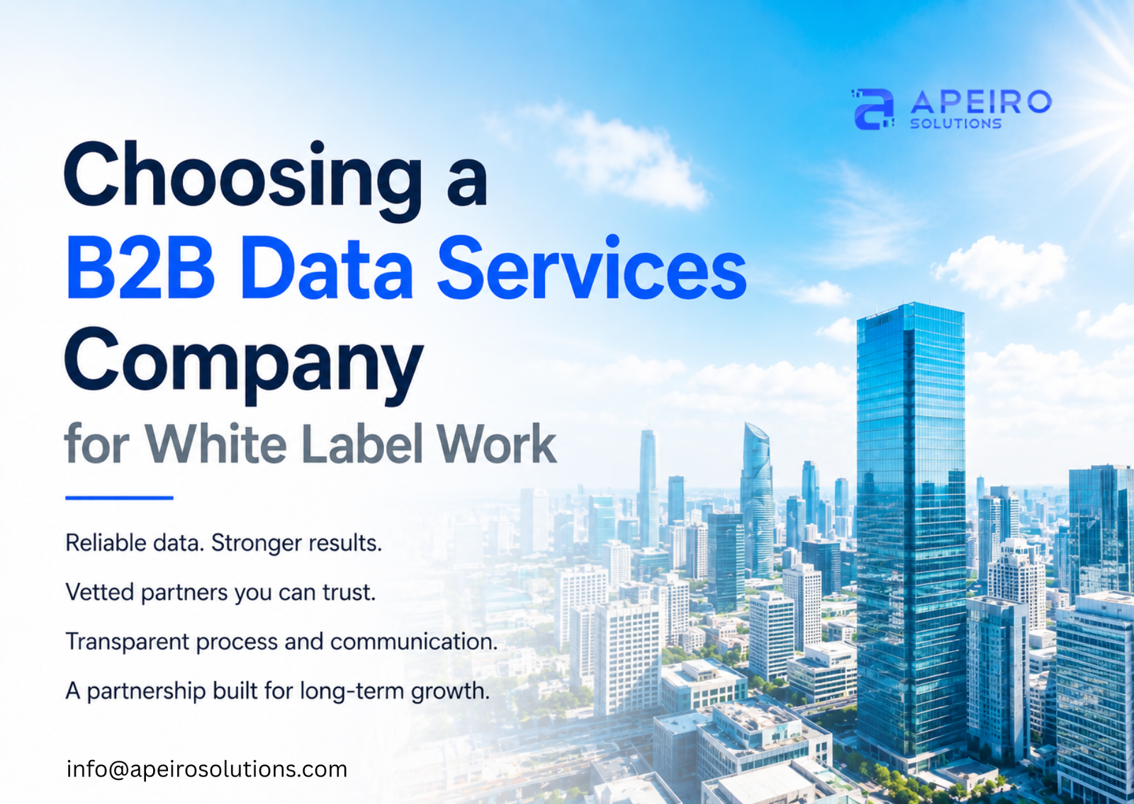 Choosing a B2B Data Services Company for White Label Work