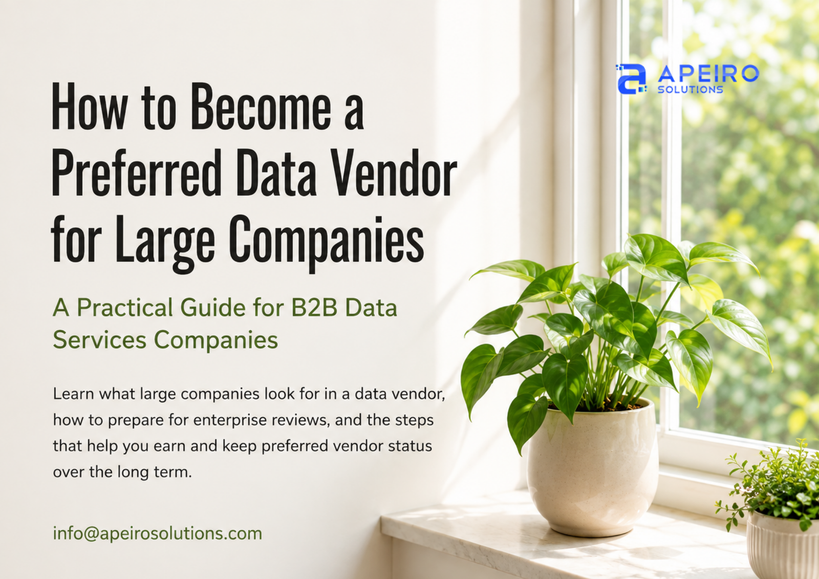 How to Become a Preferred Data Vendor for Large Companies