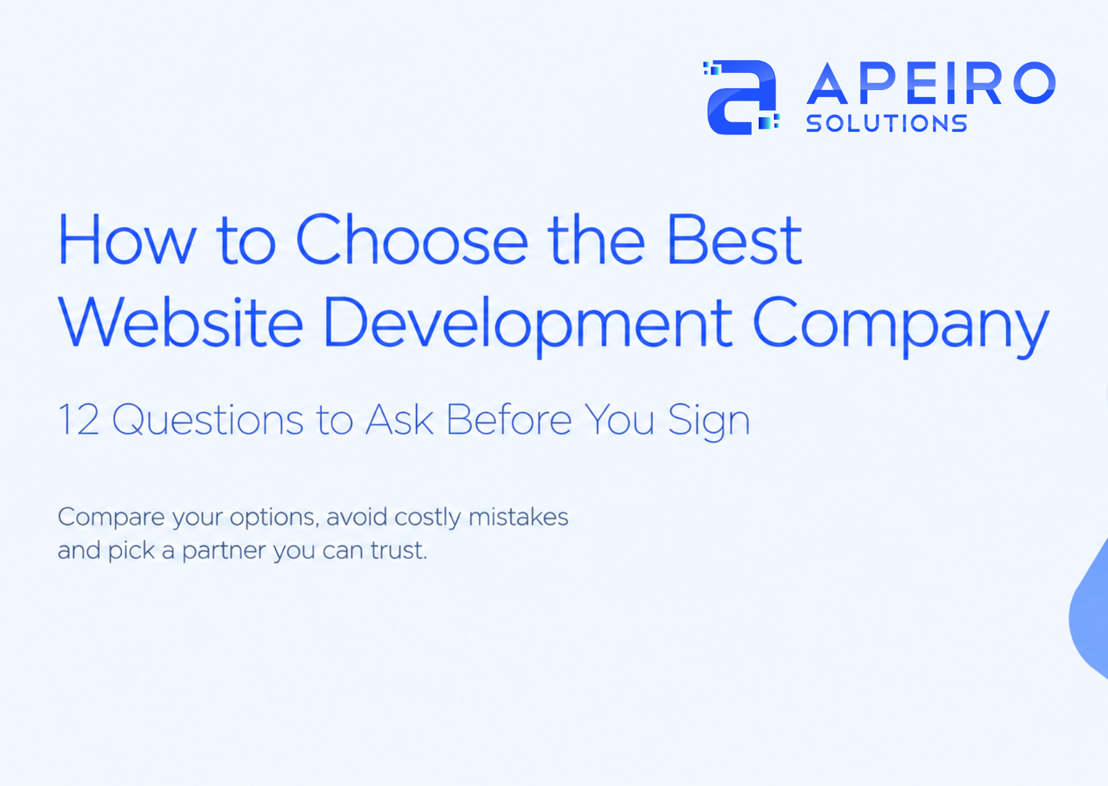 How to Choose the Best Website Development Company: 12 Questions to Ask Before You Sign