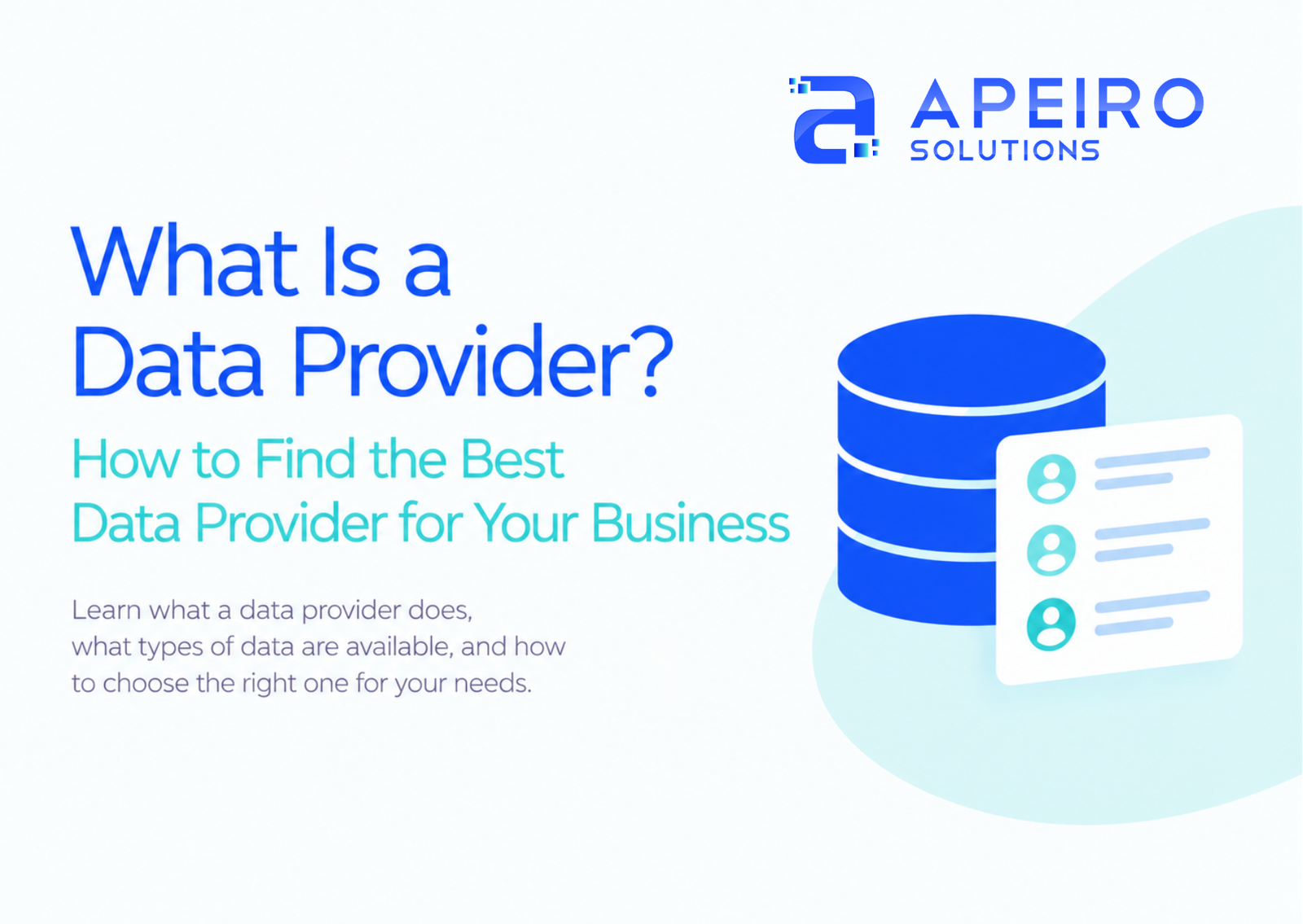 What Is a Data Provider? How to Find the Best Data Provider for Your Business