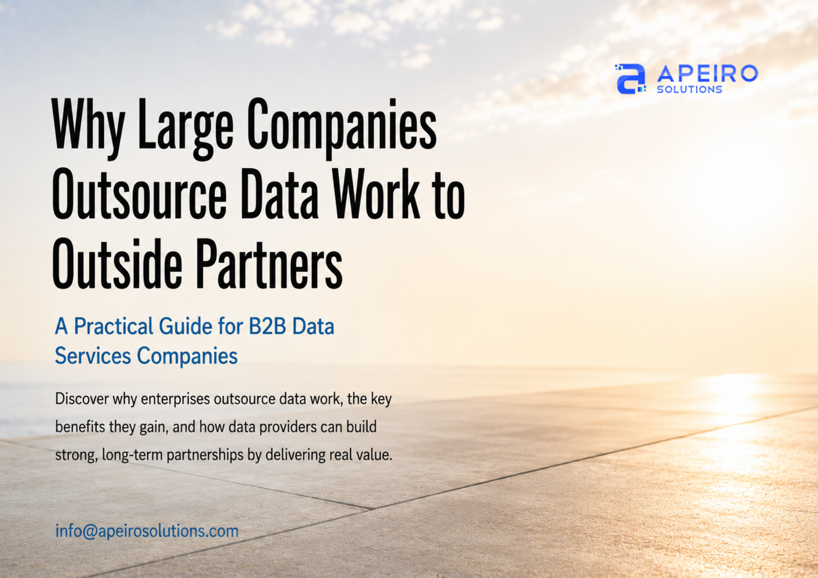 Why Large Companies Outsource Data Work to Outside Partners